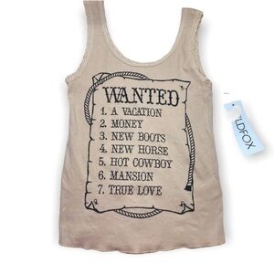 Wildfox - wanted western tank top